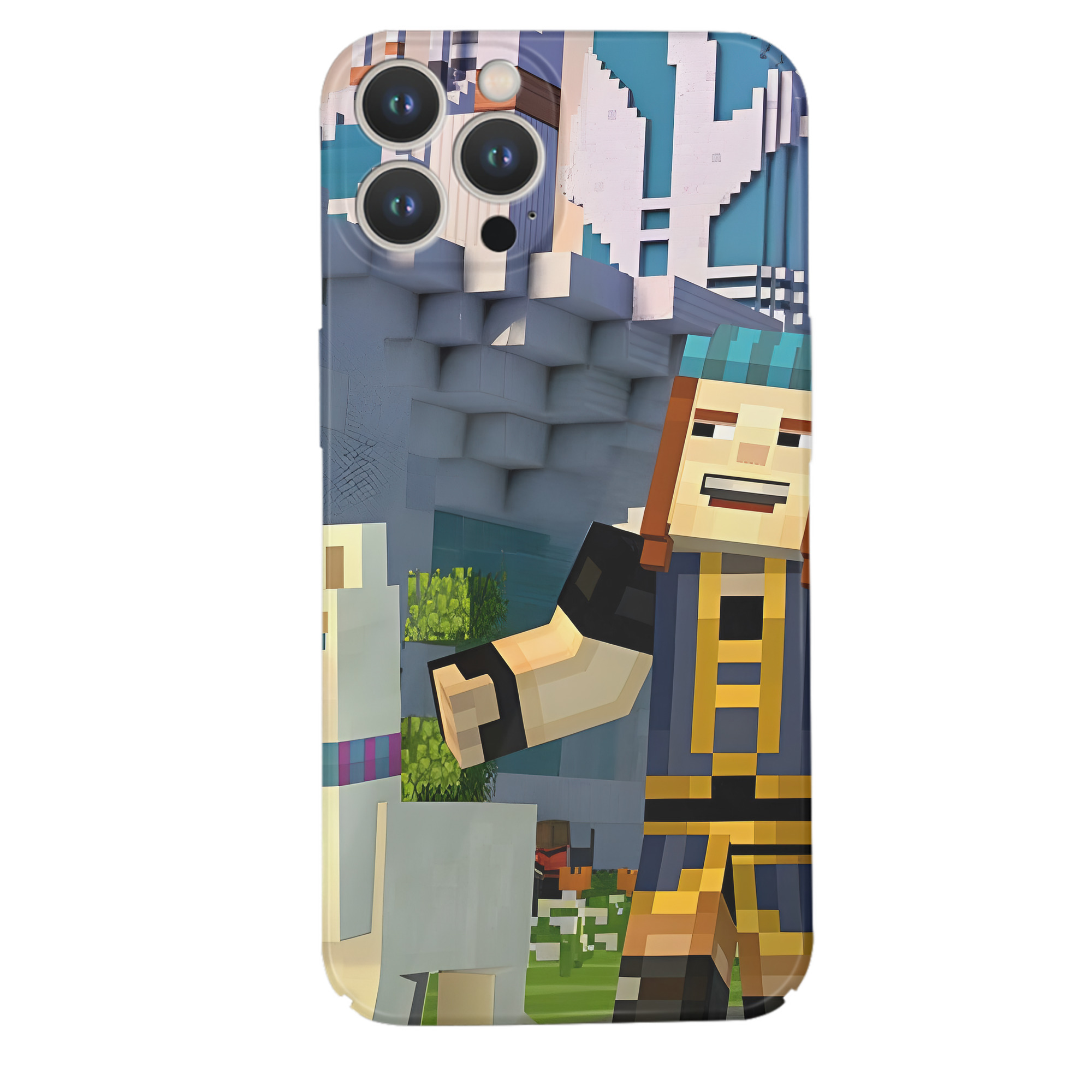 （画像用） マインクラフト ブロックの世界 Minecraft MC Block world 【iPhone 14シリーズ対応】ハードケース